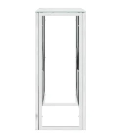 Wandtafel 70x30x70 cm roestvrij staal en glas