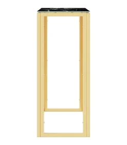 Wandtafel 70x30x70 cm roestvrij staal en glas goudkleurig