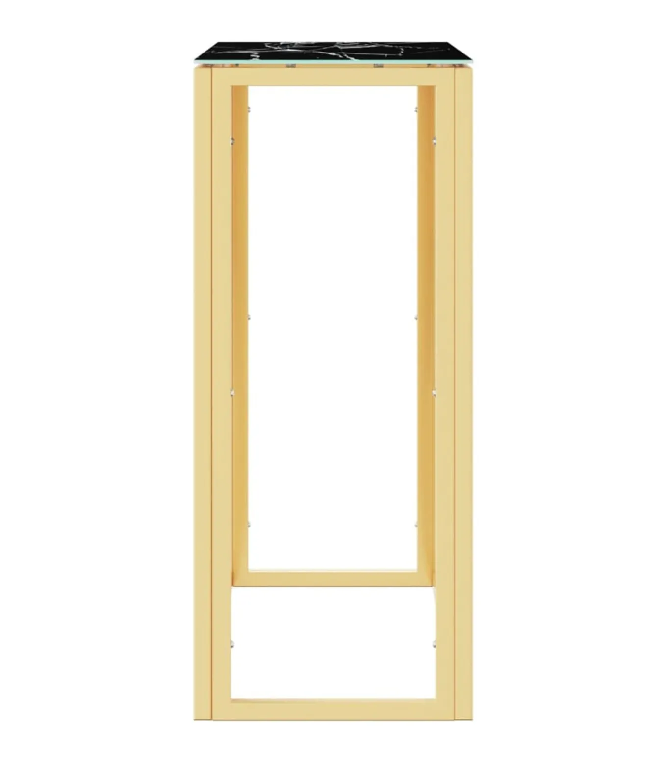 Wandtafel 70x30x70 cm roestvrij staal en glas goudkleurig