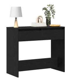 Wandtafel 89x41x76,5 cm spaanplaat zwart eikenkleurig