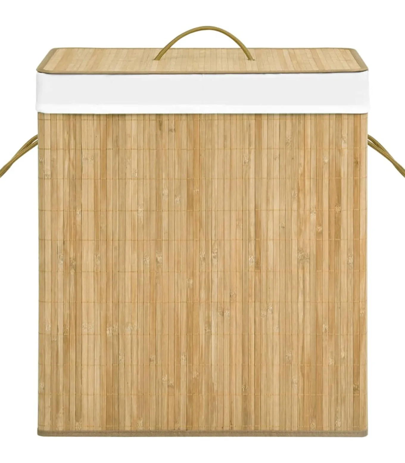 Wasmand met 2 vakken 100 L bamboe