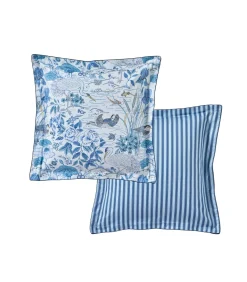 WATER GARDEN Bleu - Kussensloop Satijn katoen