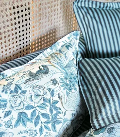 WATER GARDEN Bleu - Kussensloop Satijn katoen