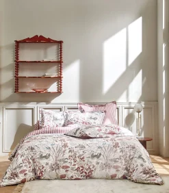 WATER GARDEN Rose - Hoeslaken Satijn katoen