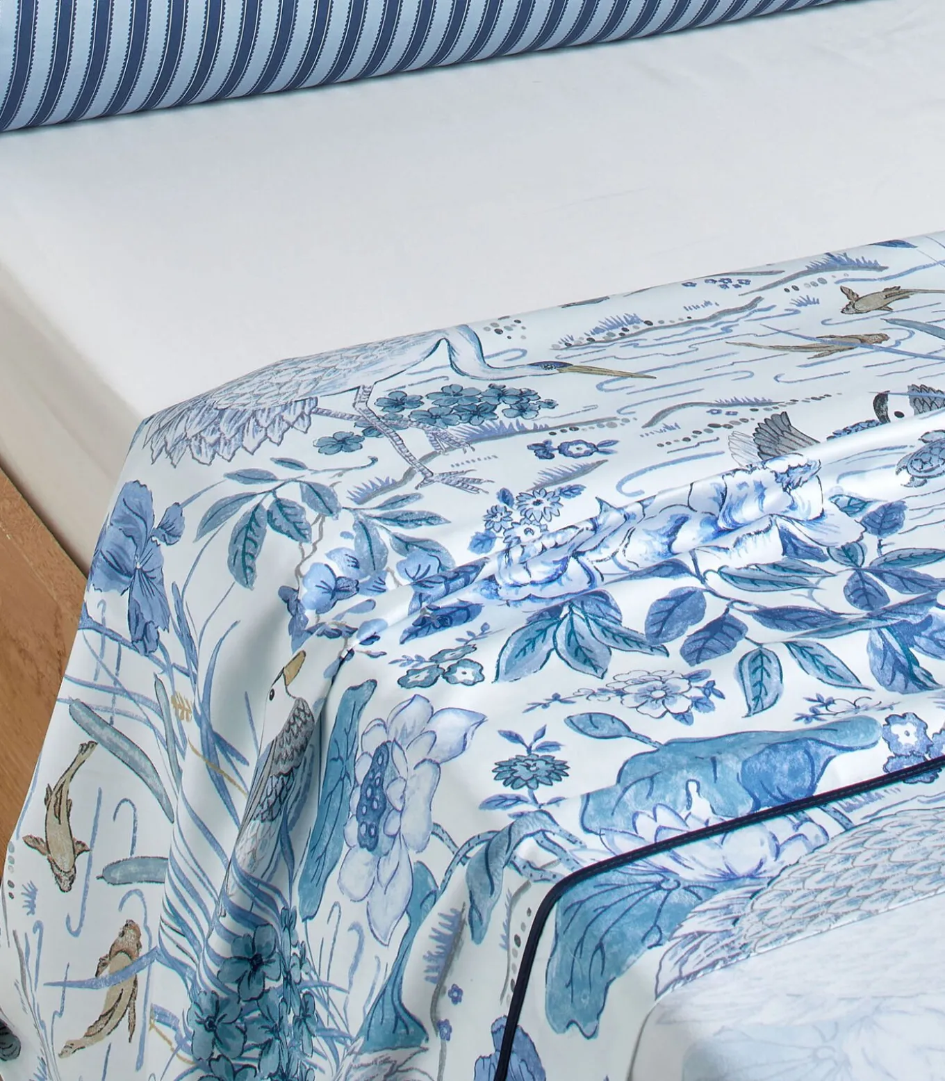 WATER GARDEN Rose - Hoeslaken Satijn katoen