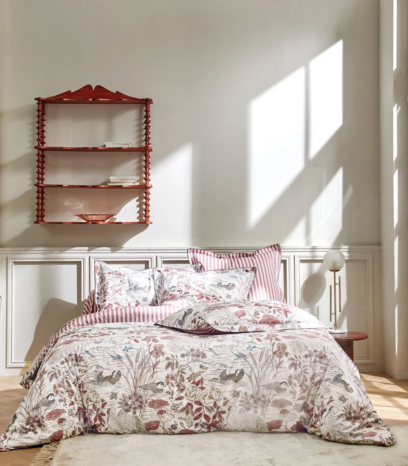 WATER GARDEN Rose - Kussensloop Satijn katoen