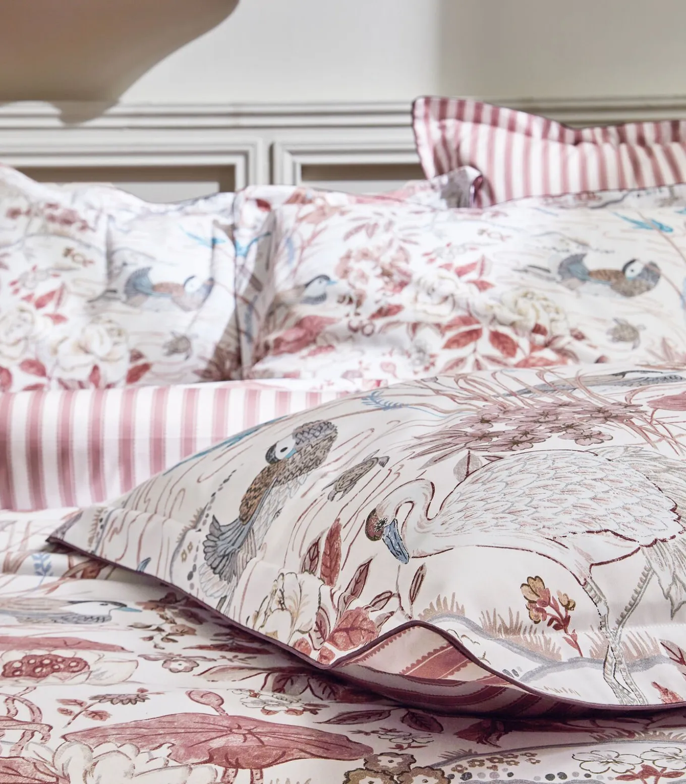 WATER GARDEN Rose - Laken Satijn katoen