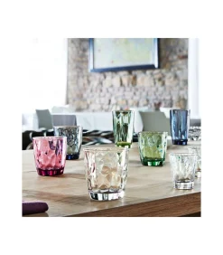 Waterglazen Diamond - Blauw - 390 ml - 6 stuks