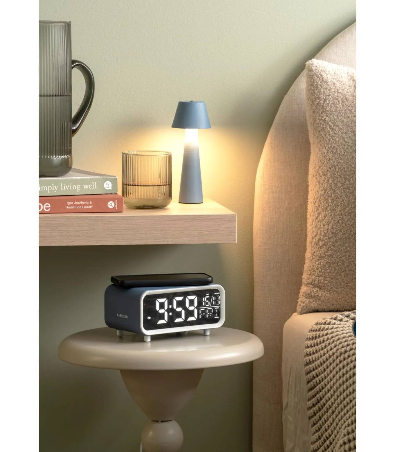 Wekker Chunky Led - Klassiek blauw - 17x11x8.6cm