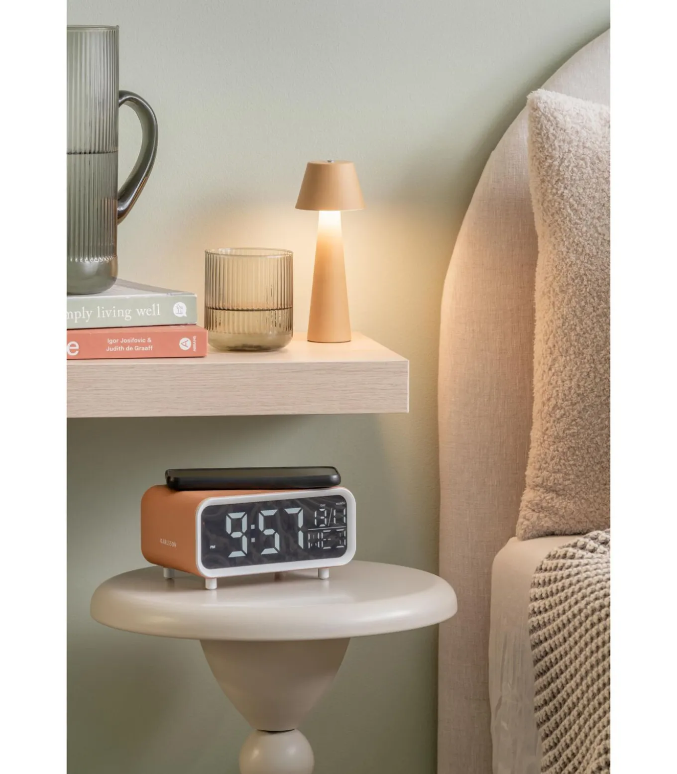 Wekker Chunky Led - Okergeel - 17x11x8.6cm