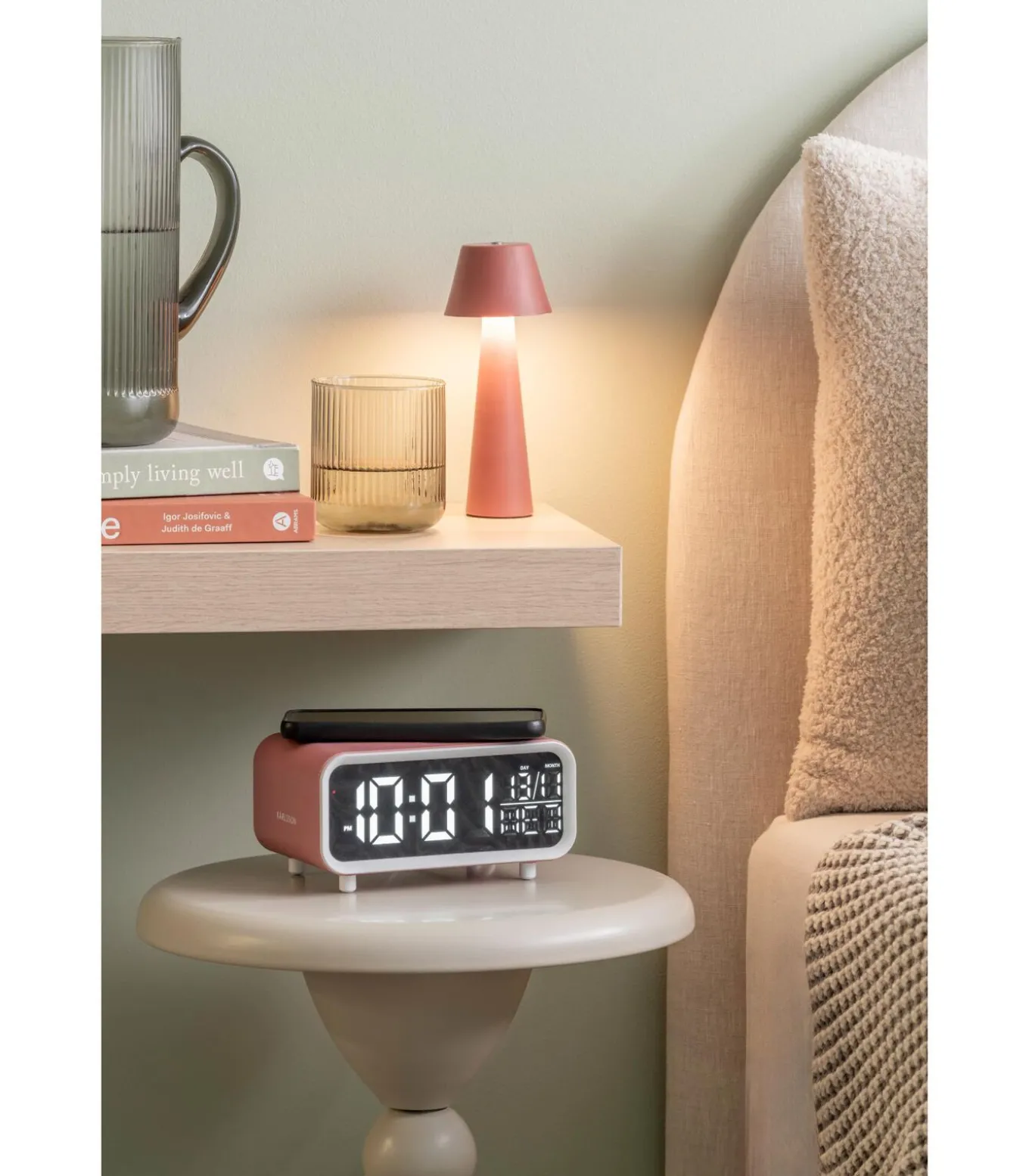 Wekker Chunky Led - Oudroze - 17x11x8.6cm