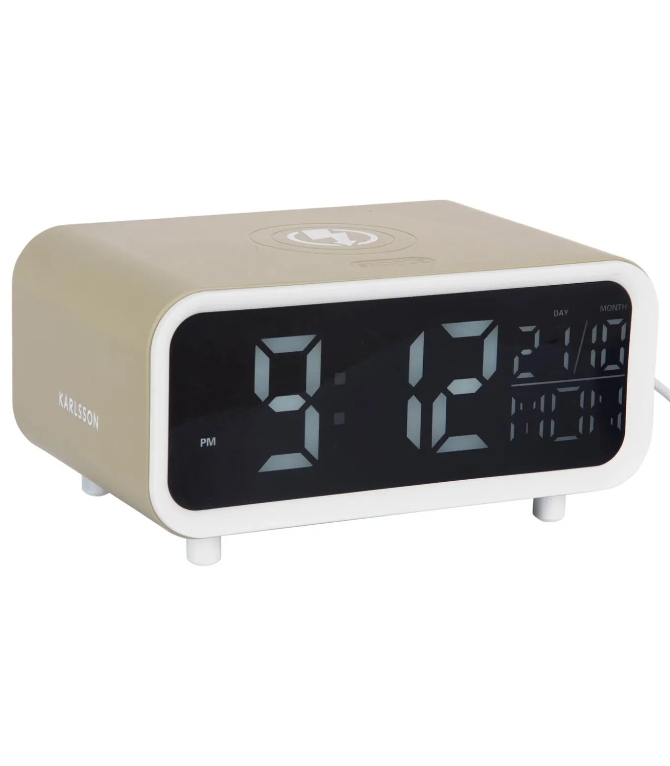 Wekker Chunky Led - Theegroen - 17x11x8.6cm