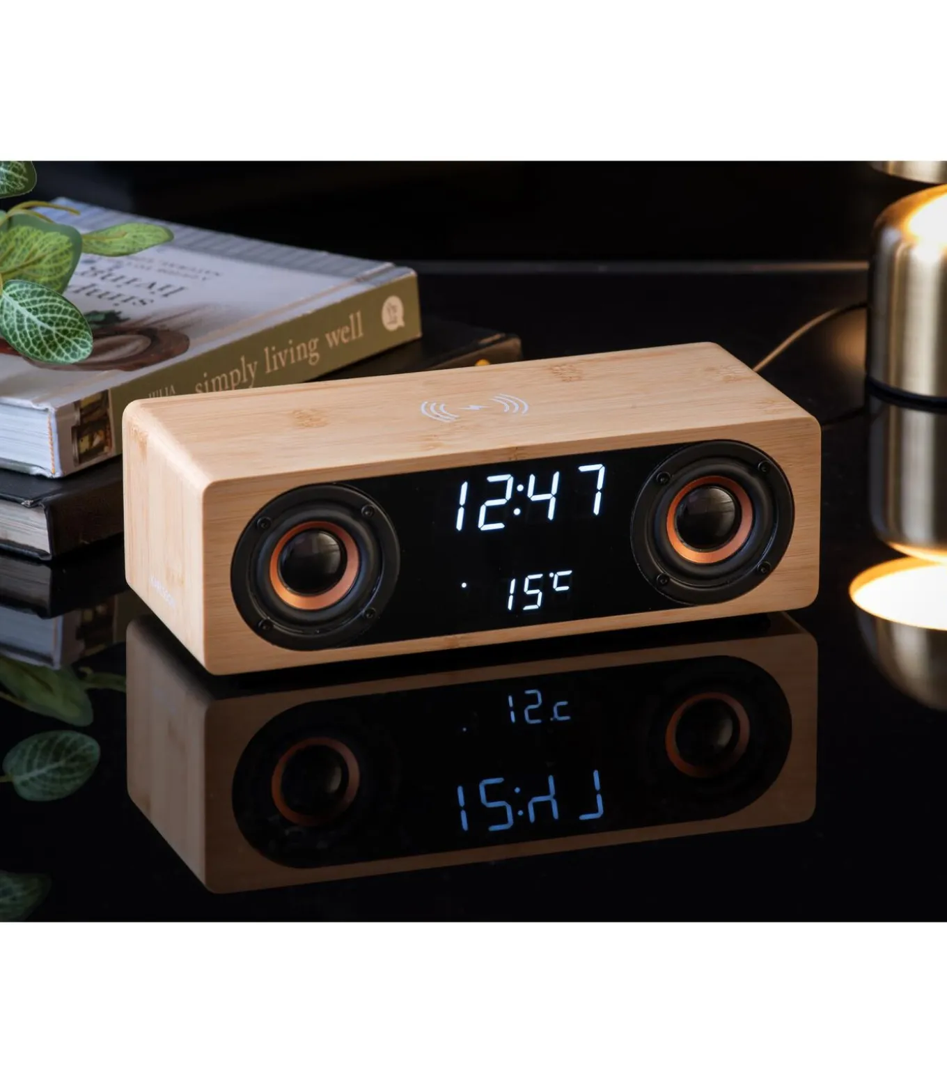 Wekker Classic Bt - Naturel - 25x10.2x8cm