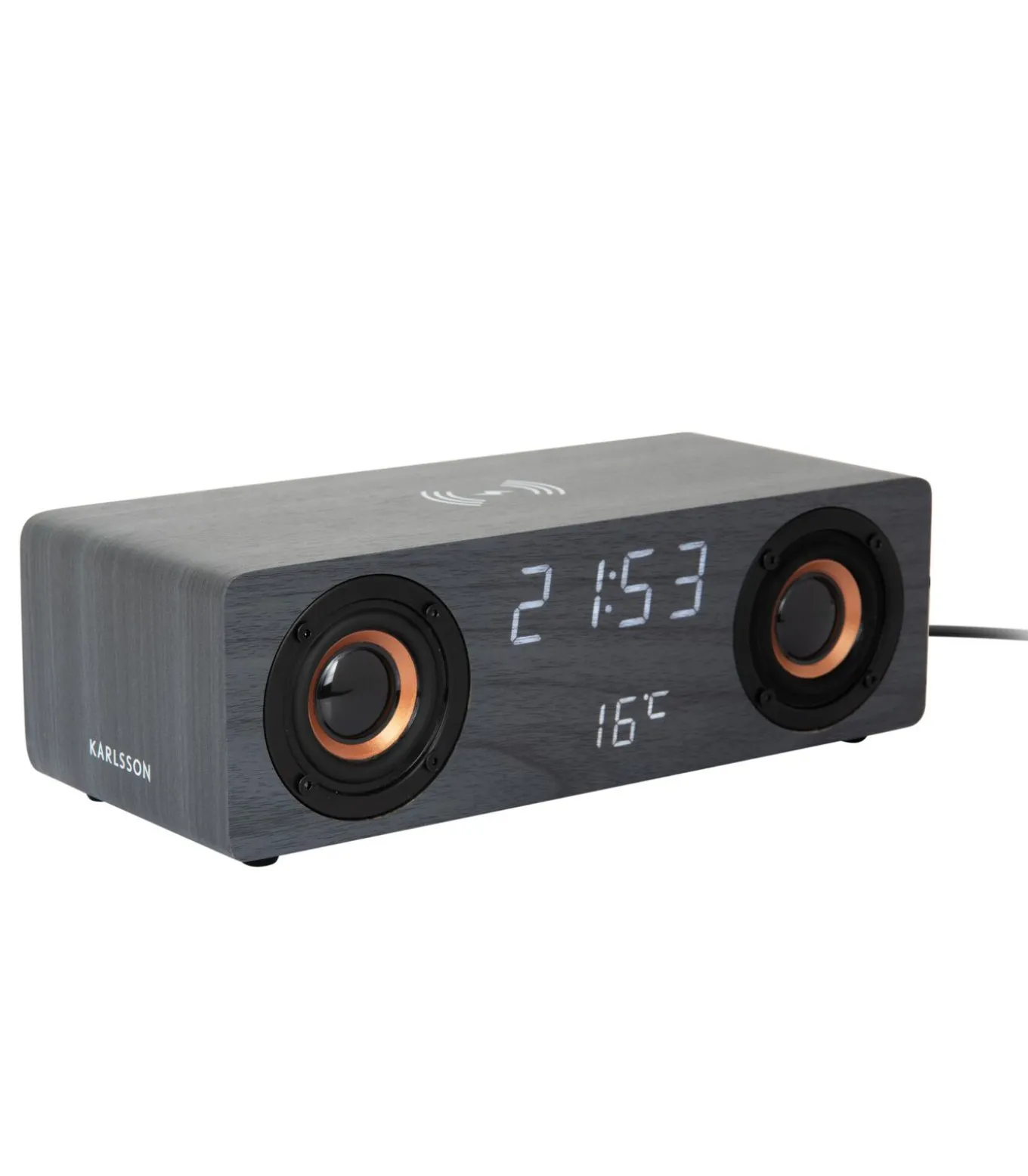 Wekker Classic Bt - Zwart - 25x10.2x8cm