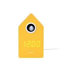 Wekker Cuckoo Led - Geel - 9x9x15.8cm