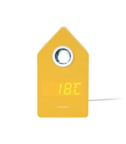 Wekker Cuckoo Led - Geel - 9x9x15.8cm