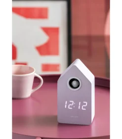 Wekker Cuckoo Led - Paars - 9x9x15.8cm