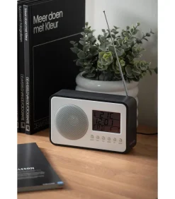 Wekker Fm Radio - Zwart - 19.2x6.6x12.5cm