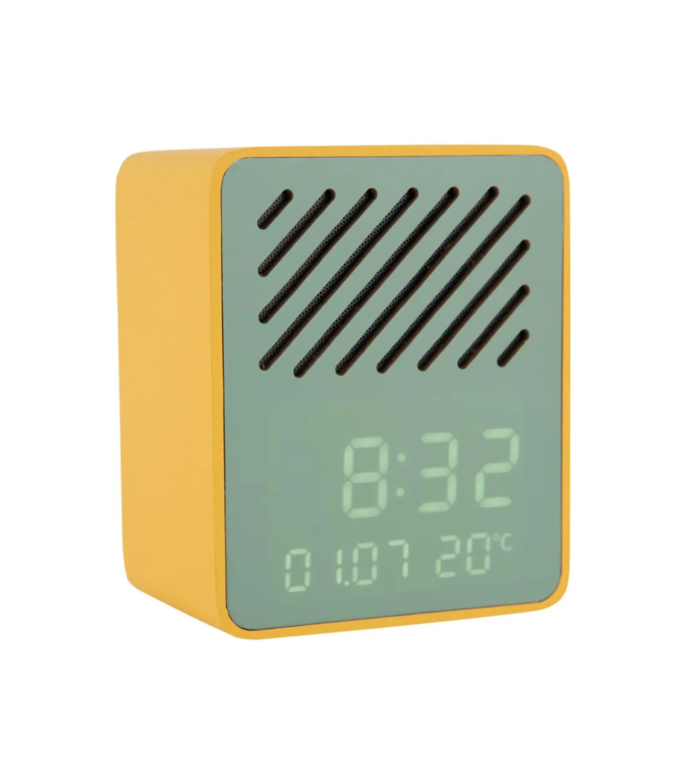 Wekker Funky Vibes - Heldergeel - 9.5x6.5x11.5cm