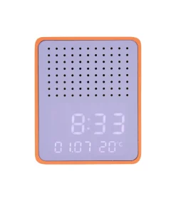 Wekker Funky Vibes - Helderoranje - 9.5x6.5x11.5cm