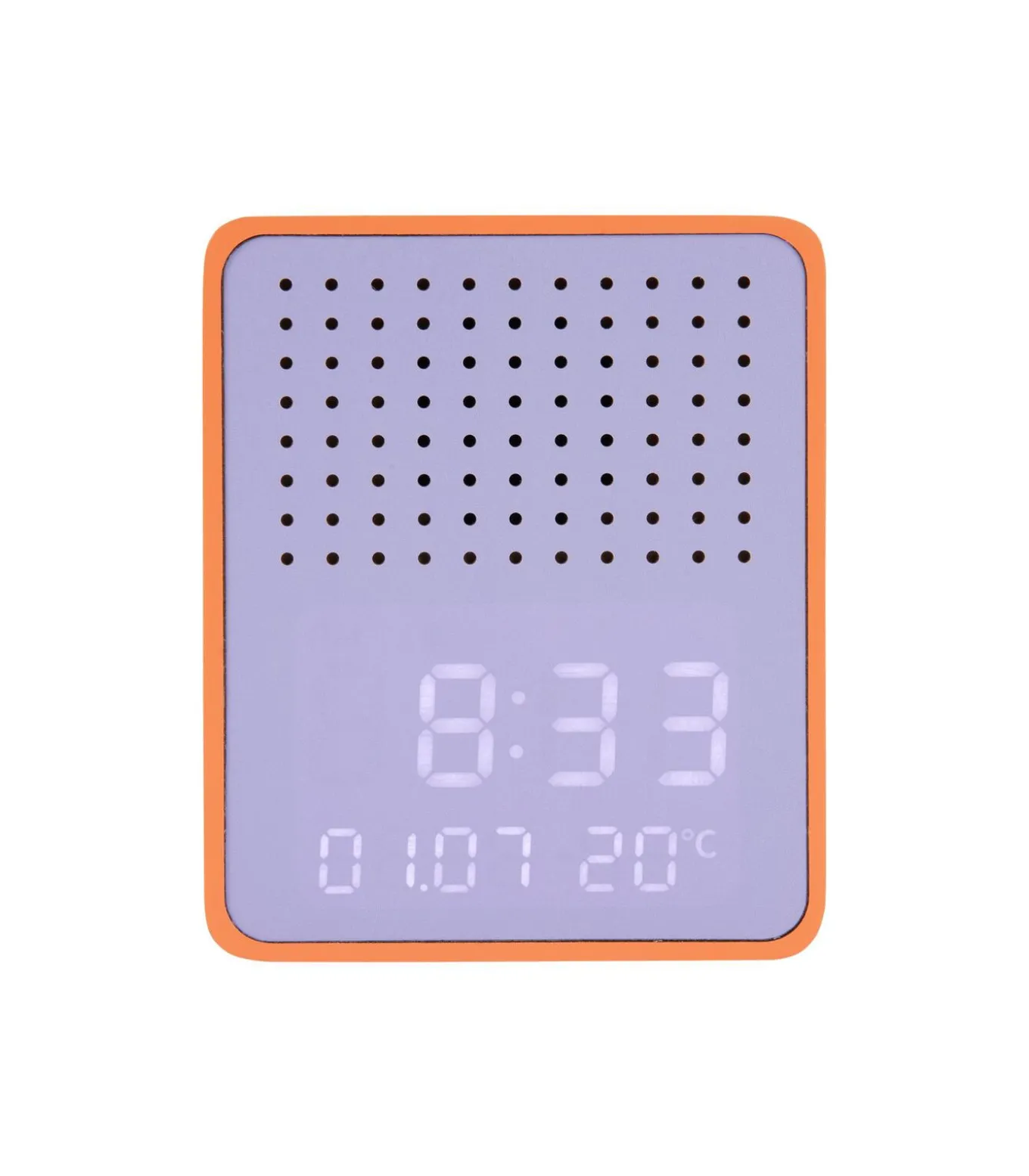 Wekker Funky Vibes - Helderoranje - 9.5x6.5x11.5cm