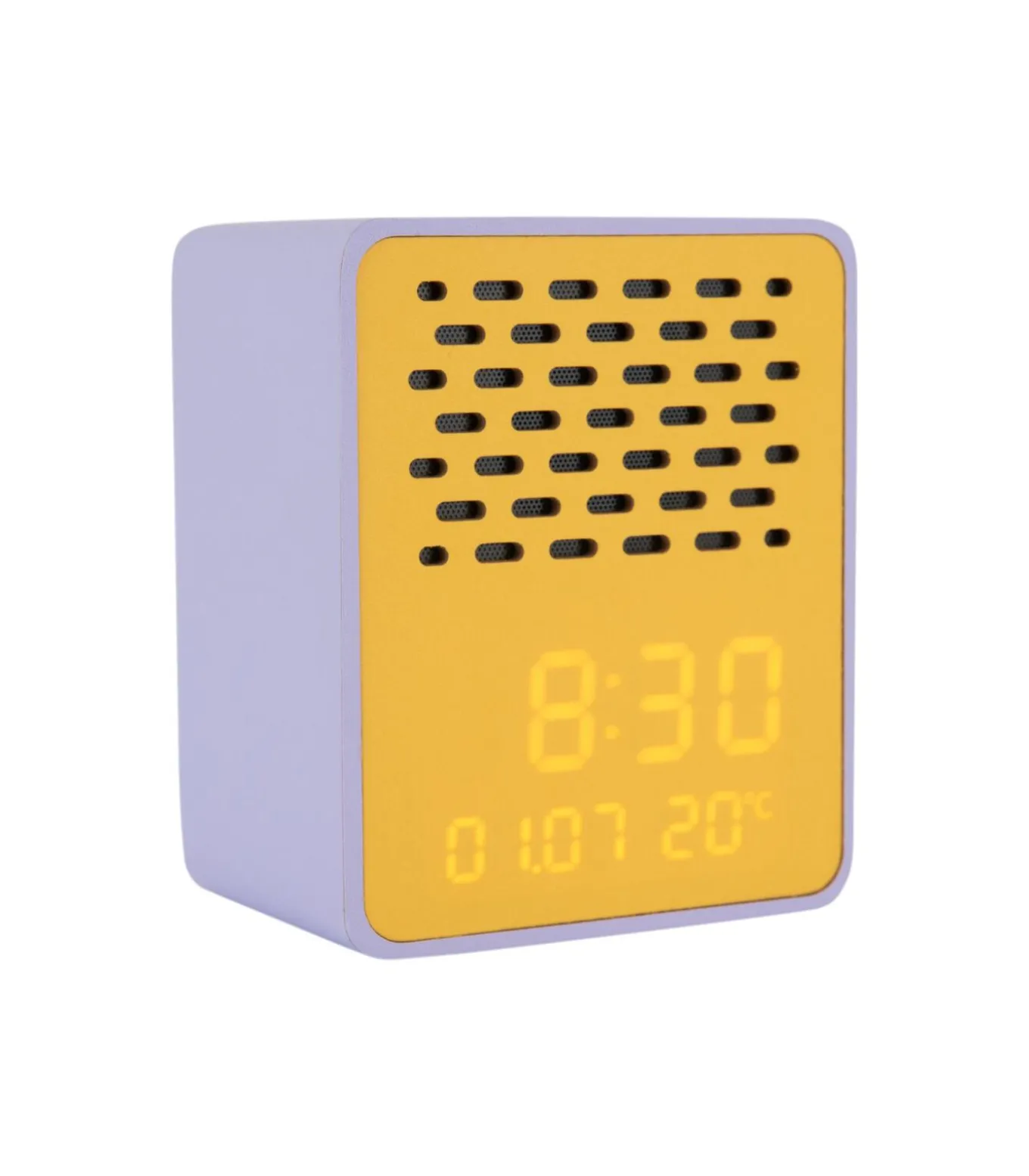 Wekker Funky Vibes - Matpaars - 9.5x6.5x11.5cm