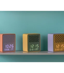 Wekker Funky Vibes - Matpaars - 9.5x6.5x11.5cm