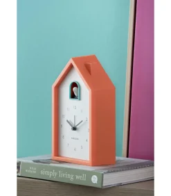 Wekker Modern Cuckoo - Helderoranje - 6x12x20cm