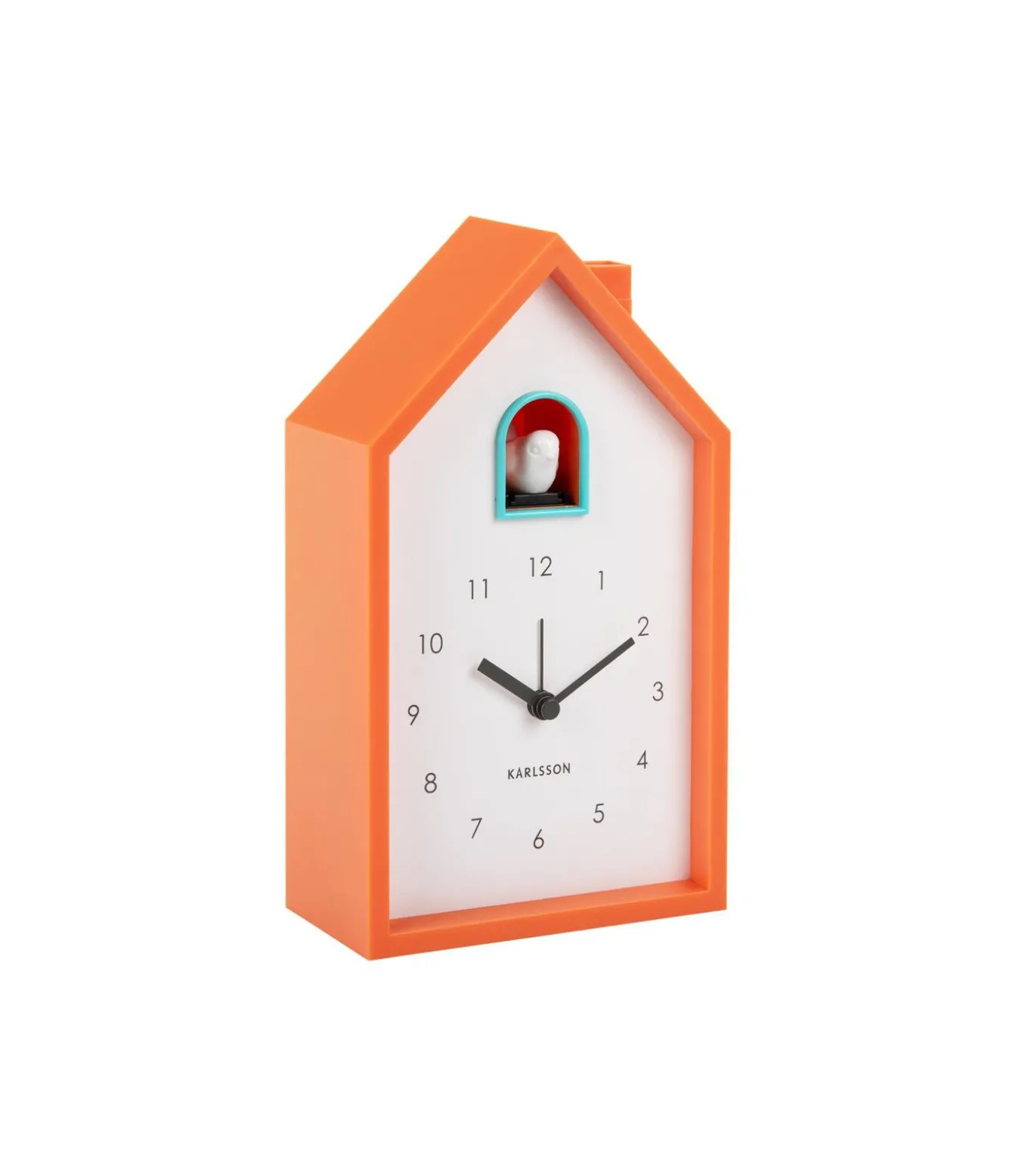Wekker Modern Cuckoo - Helderoranje - 6x12x20cm