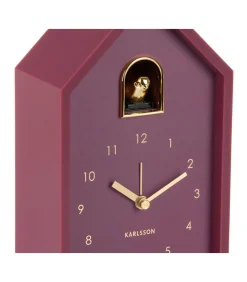Wekker Modern Cuckoo Oro - Paars - 15x11.5x20cm