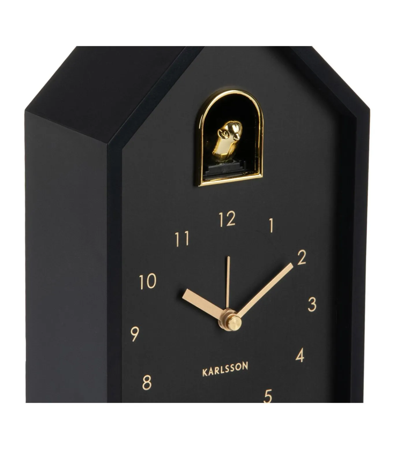 Wekker Modern Cuckoo Oro - Zwart - 15x11.5x20cm