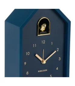 Wekker Modern Cuckoo Oro - Blauw - 15x11.5x20cm