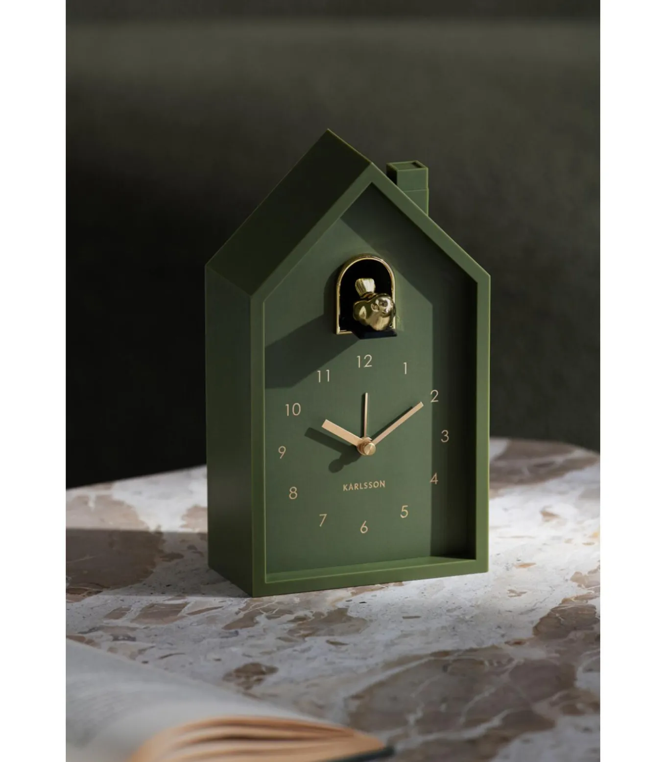 Wekker Modern Cuckoo Oro - Groen - 15x11.5x20cm