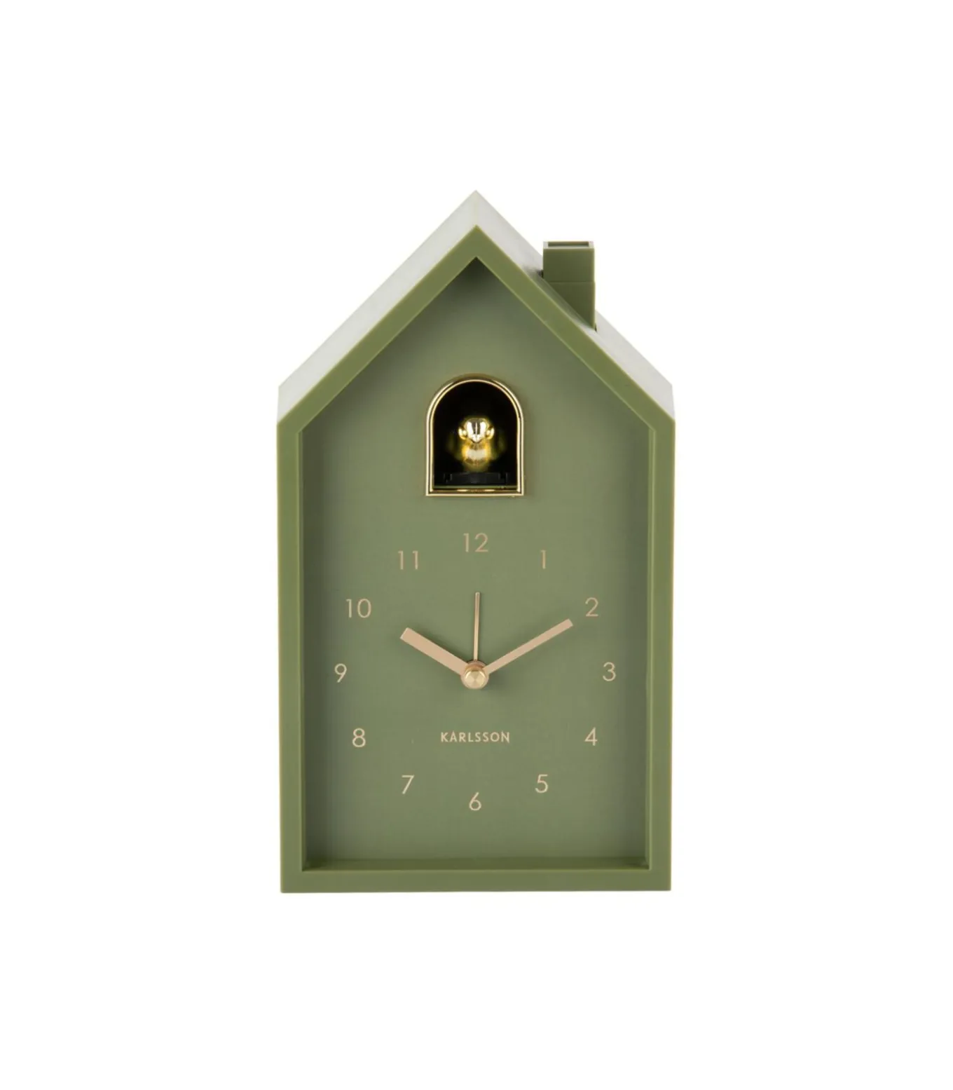 Wekker Modern Cuckoo Oro - Groen - 15x11.5x20cm