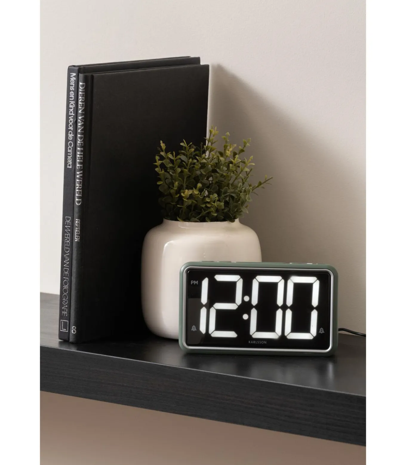 Wekker New Retro - Jungle groen - 16.5x4.5x9cm