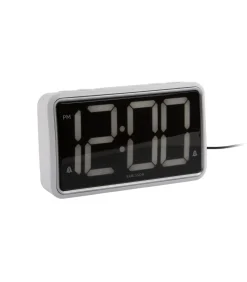 Wekker New Retro - Wit - 16.5x4.5x9cm