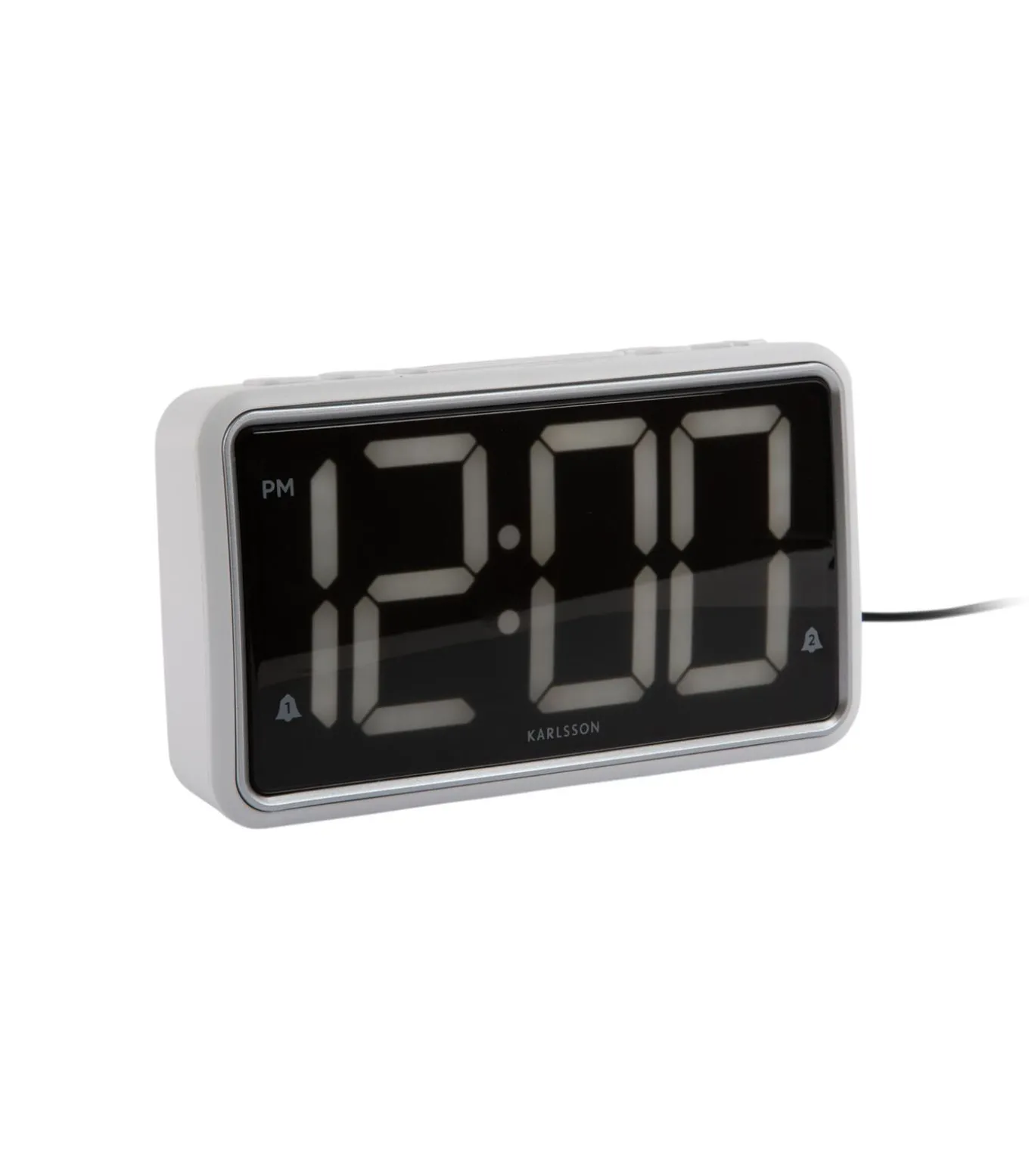 Wekker New Retro - Wit - 16.5x4.5x9cm