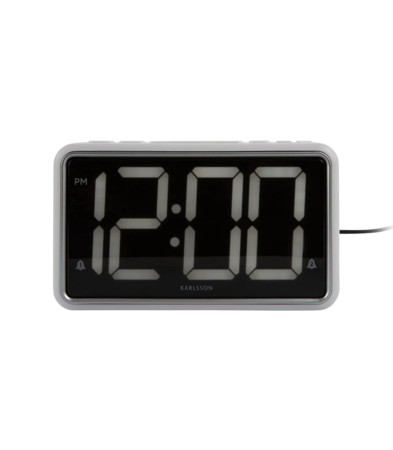 Wekker New Retro - Wit - 16.5x4.5x9cm