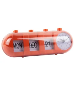 Wekker Retro Tube - Helderoranje - 9x26x9.3cm