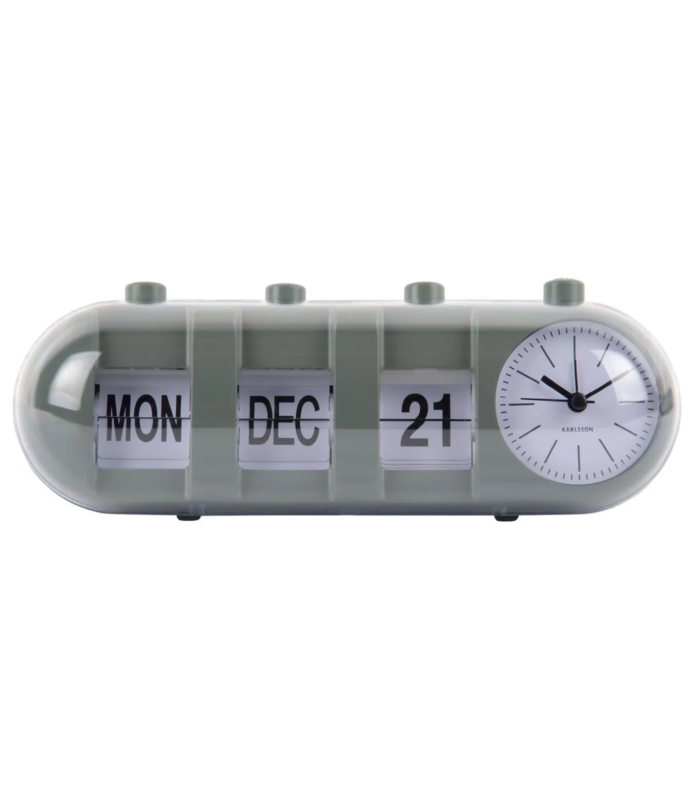 Wekker Retro Tube - Jungle groen - 9x26x9.3cm