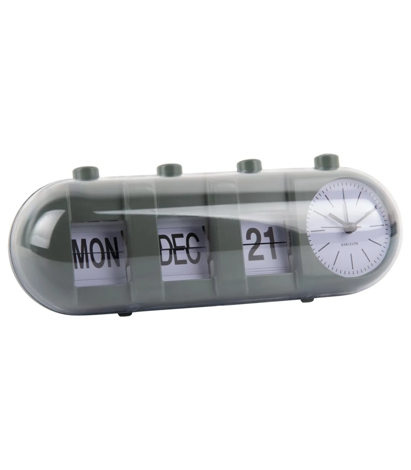 Wekker Retro Tube - Jungle groen - 9x26x9.3cm