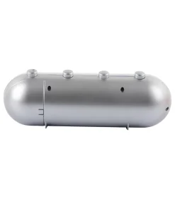 Wekker Retro Tube - Zilver - 9x26x9.3cm