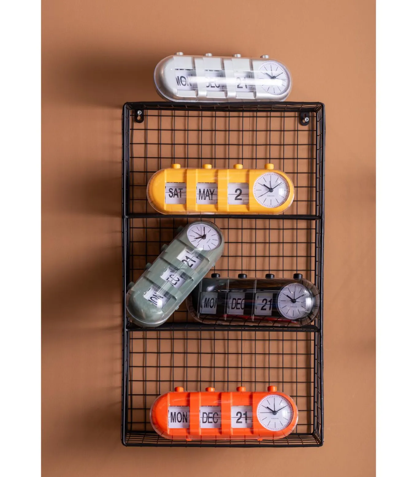 Wekker Retro Tube - Zwart - 9x26x9.3cm