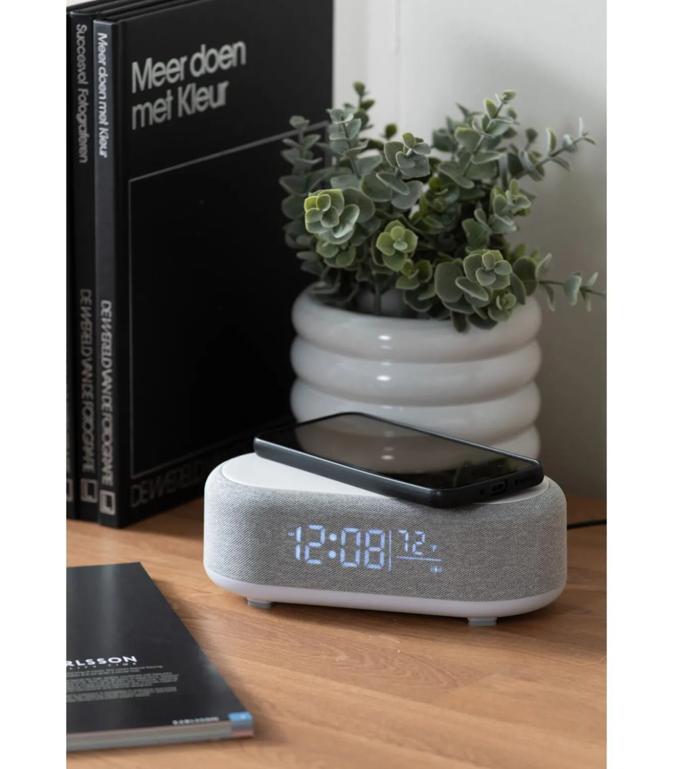 Wekker Vogue - Muisgrijs - 19.8x9.8x7cm