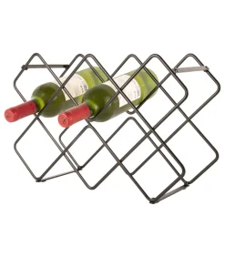 Wijnrek Diamonds - Zwart - 40,5x15,5x27,5cm