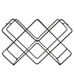 Wijnrek Diamonds - Zwart - 40,5x15,5x27,5cm