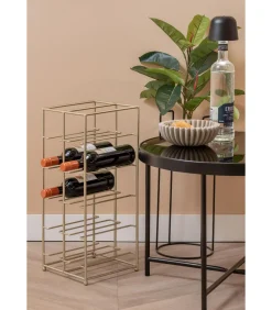 Wijnrek Dual Floor - Goud geschilderd - 25x22.5x57cm