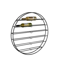 Wijnrek Redondo - Zwart - 80x9x80cm