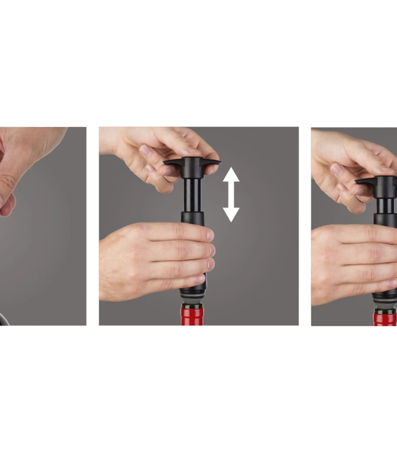 Wijnstopper Vacuum Wine Stopper - Grijs - 10 stuks