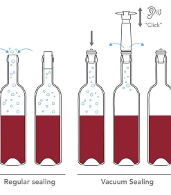 Wijnstopper Vacuum Wine Stopper - Grijs - 10 stuks